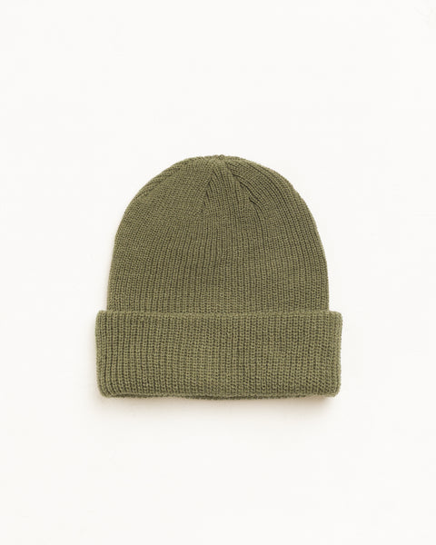 Bonnet à revers Basic Stüssy unisexe dans le coloris olive foncé