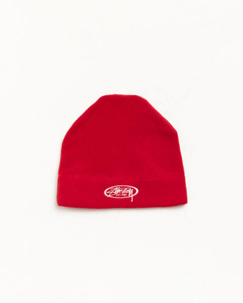 Oval Fleece Skullcap Unisex In Red