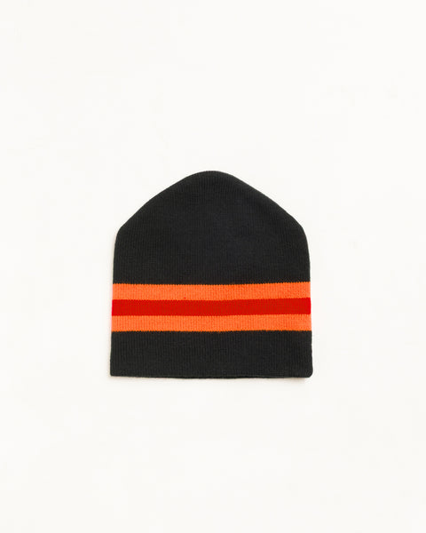 Stripe Ski Beanie Unisex In Black