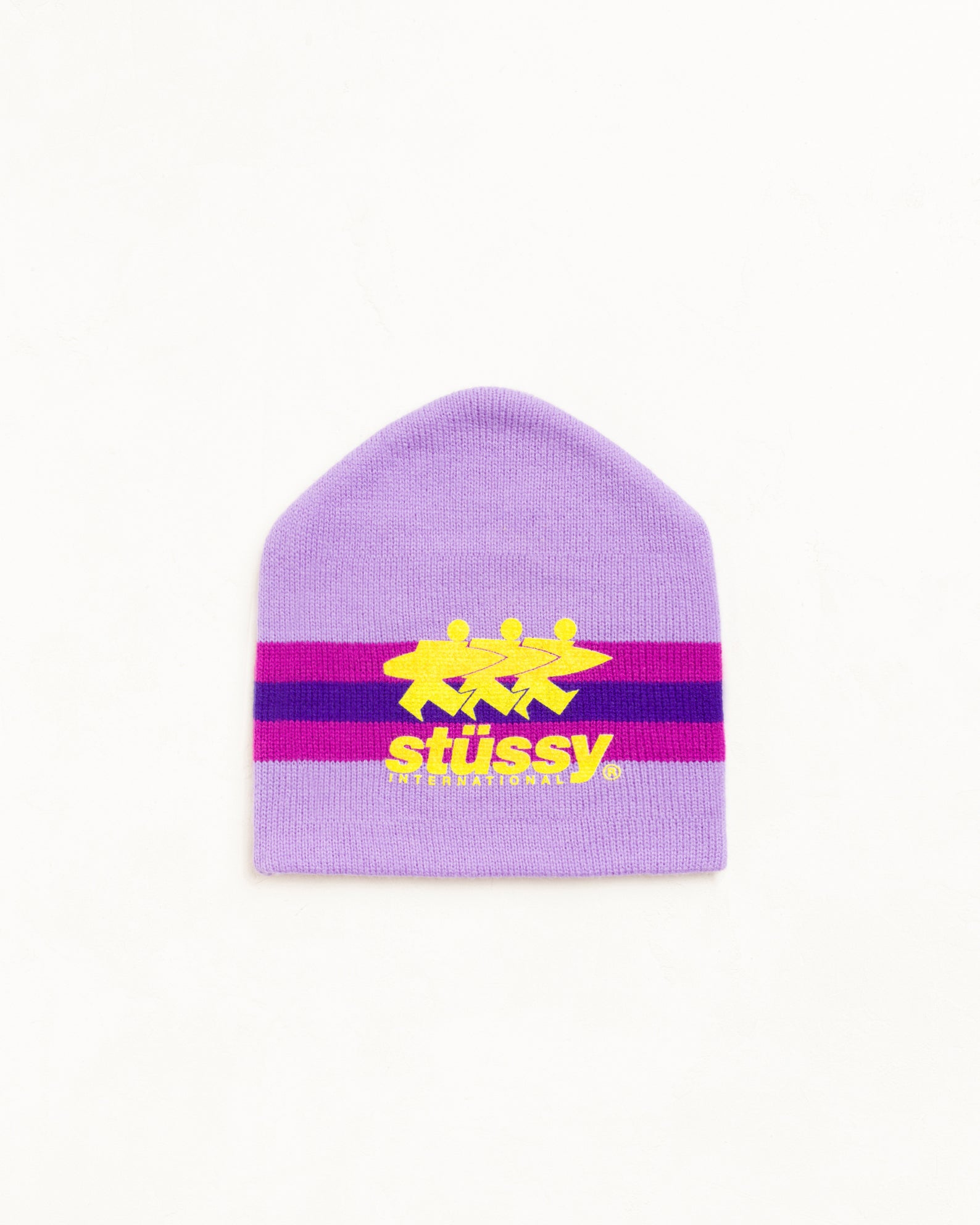 Stripe Ski Beanie Unisex In Purple