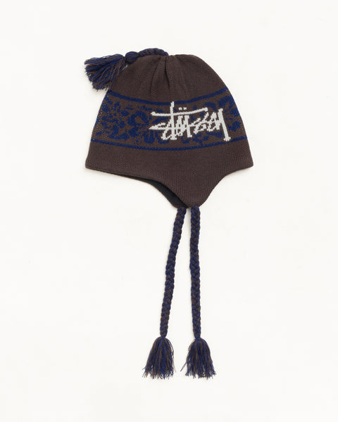 Hawaiian Earflap Beanie Unisex In Brown