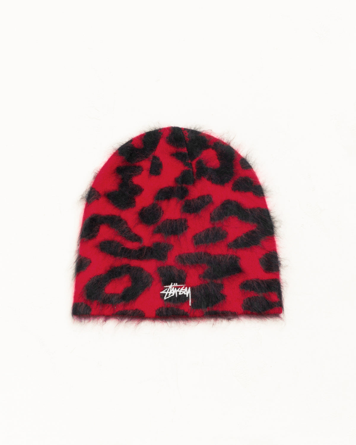 Cashmere Leopard Skullcap Unisex In Red