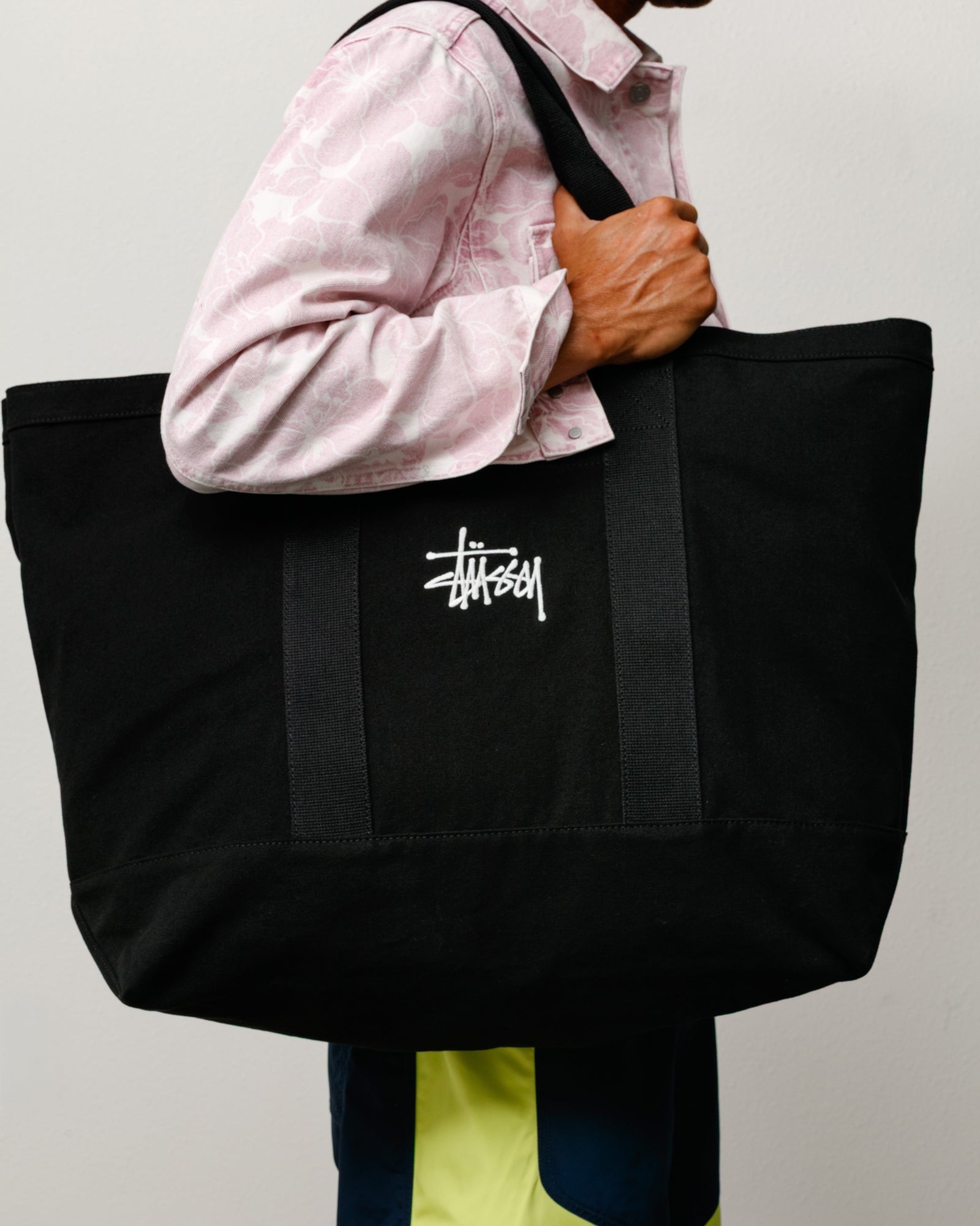 Canvas Extra Large Tote Bag Unisex In Black