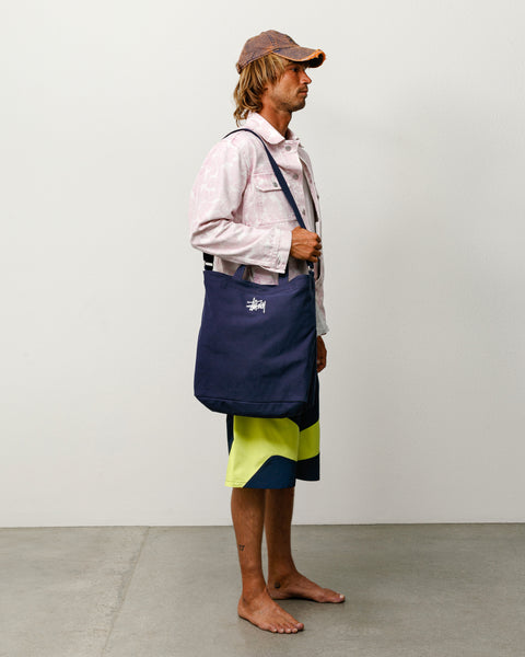 Canvas Crossbody Bag Unisex In Navy