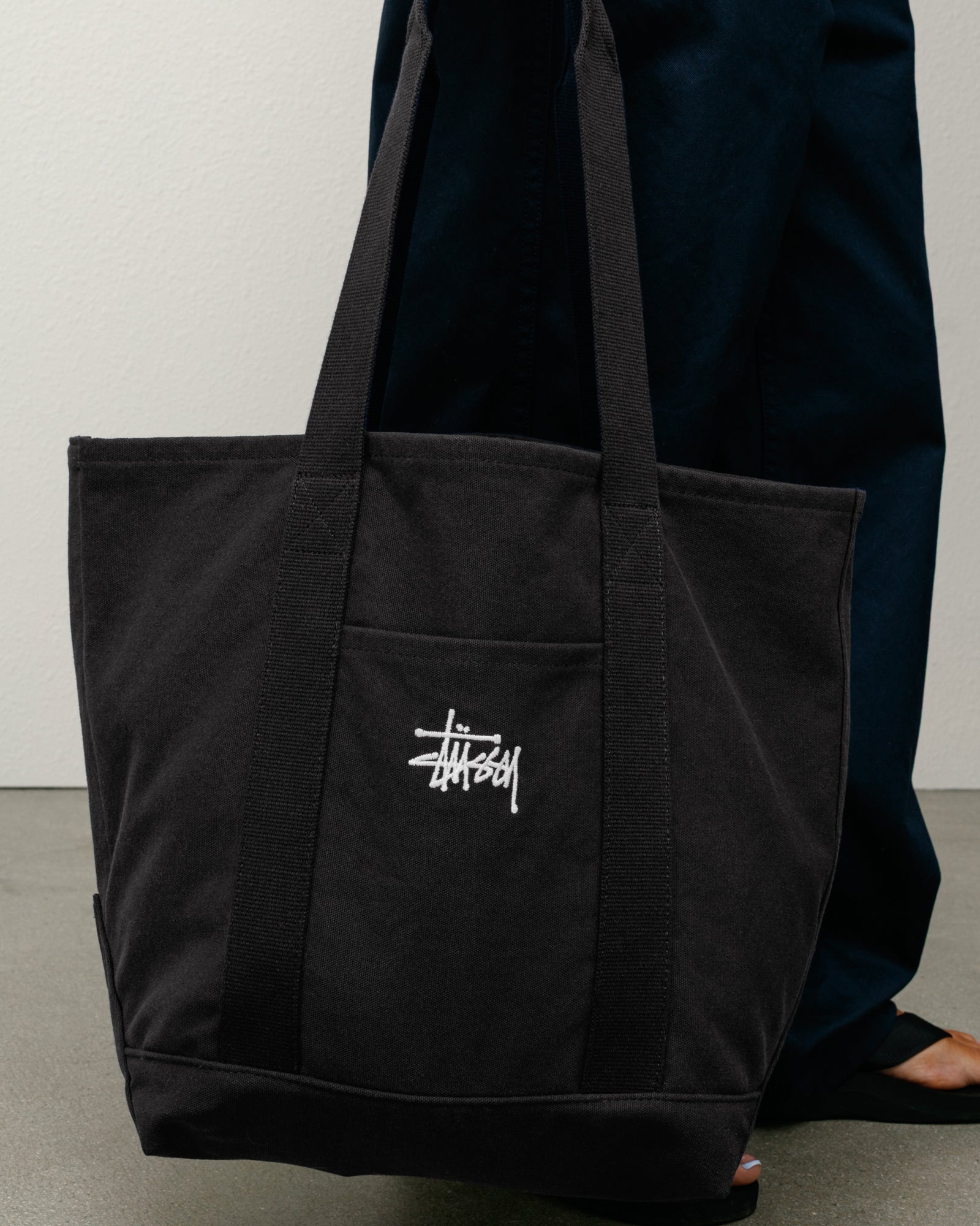 Canvas Market Tote Bag Accessories In Black