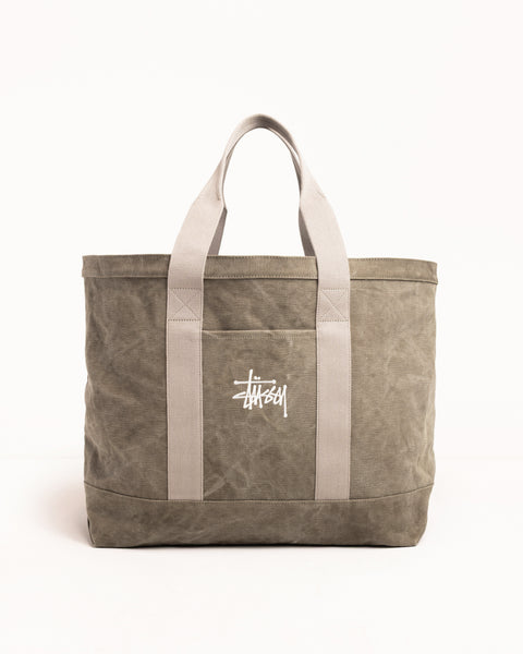 Waxed Canvas Xl Tote Bag Accessories In Stone
