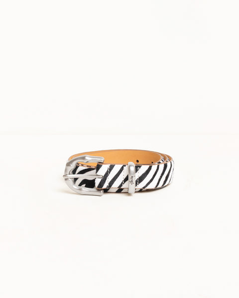 Bamboo Buckle Belt Accessories In Hairy Zebra Pattern