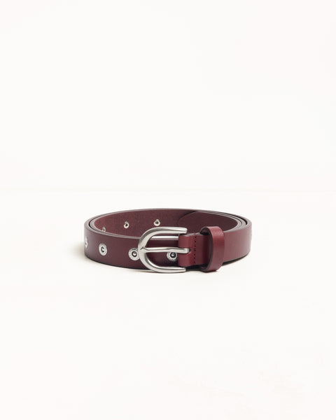 Rivet Stud Belt Accessories In Oxblood