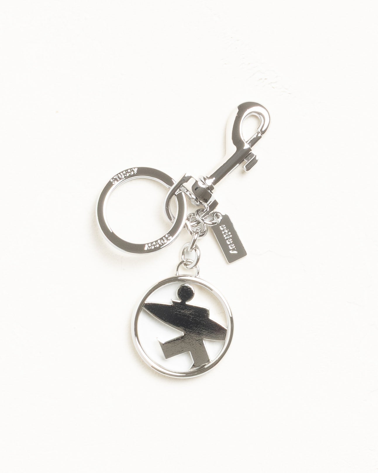 Surfman Keychain – Silver | Accessories | Stüssy Europe