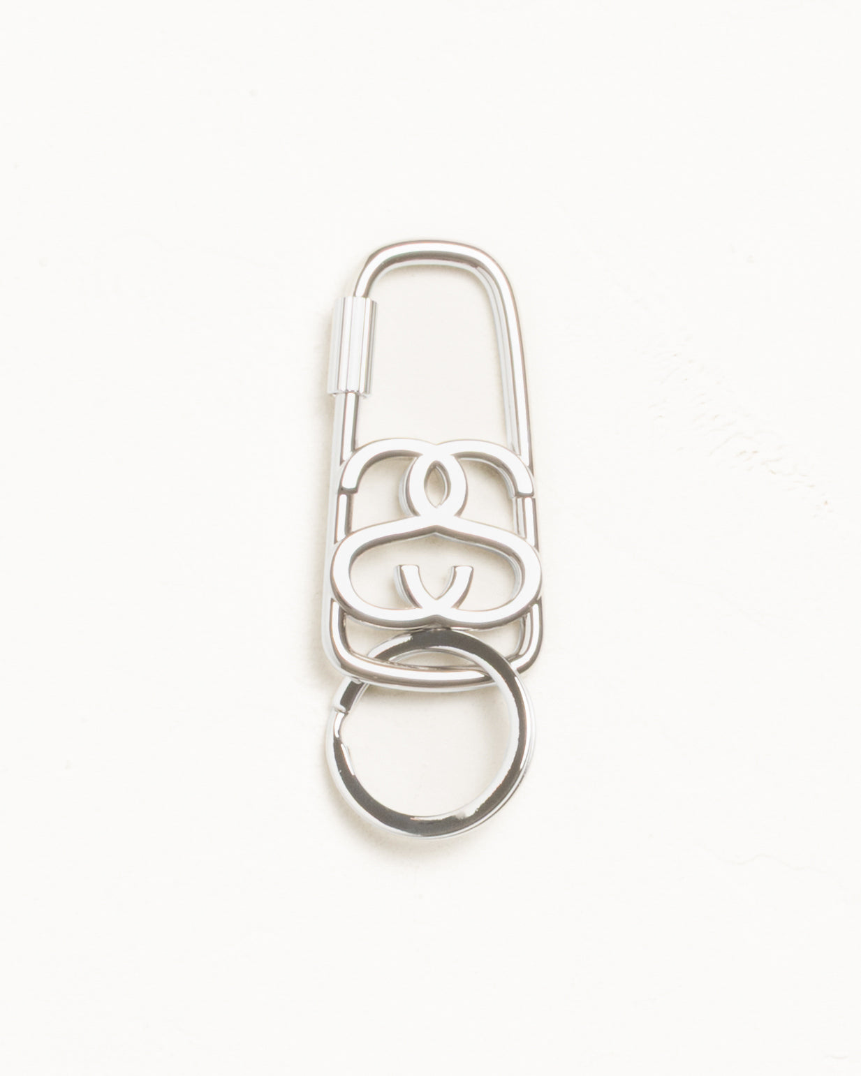 Ss Link Twist Carabiner Accessories In Brushed Nickel