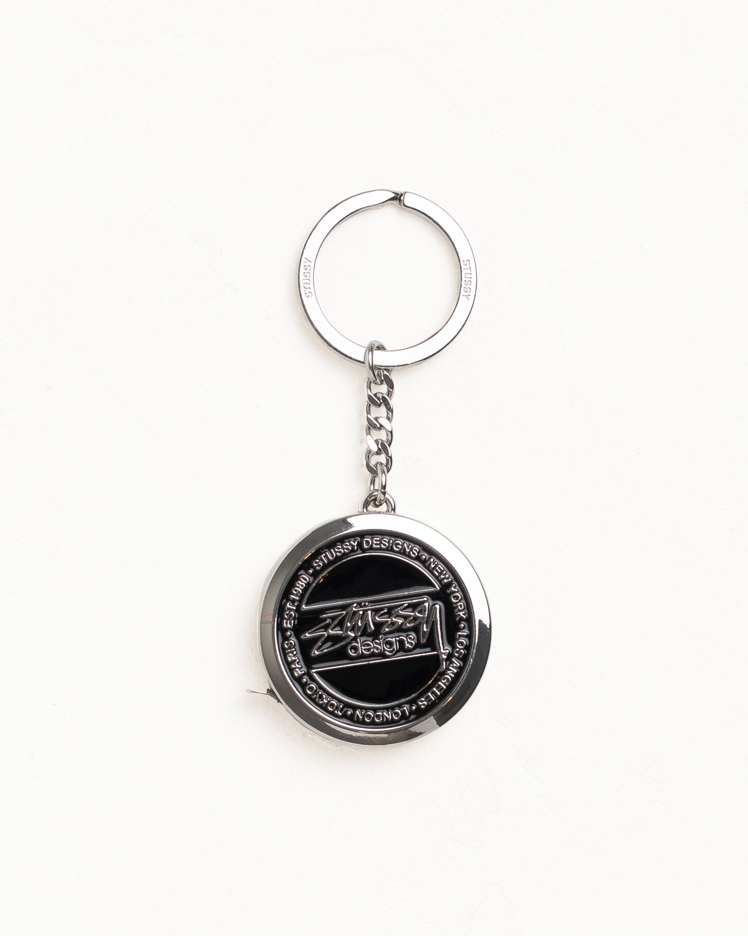 Measuring Tape Keychain Unisex In Black