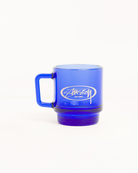 Oval Logo Glass Mug Unisex In Royal