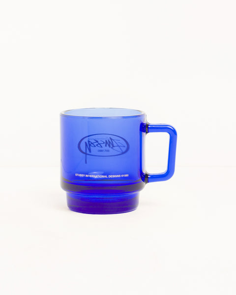 Oval Logo Glass Mug Unisex In Royal