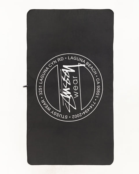 Dot Speed Dry Towel Unisex In Black/white