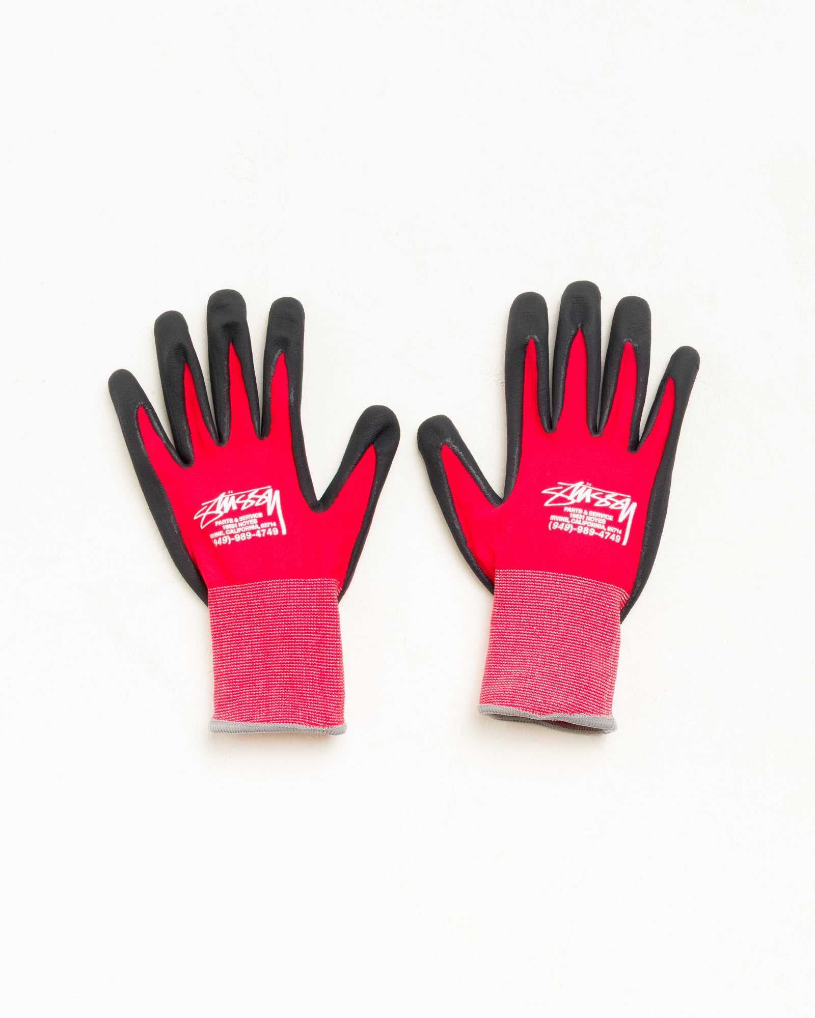 Utility Gloves Unisex In Black/red