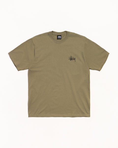 Basic Stussy Tee Mens Short Sleeve In Army