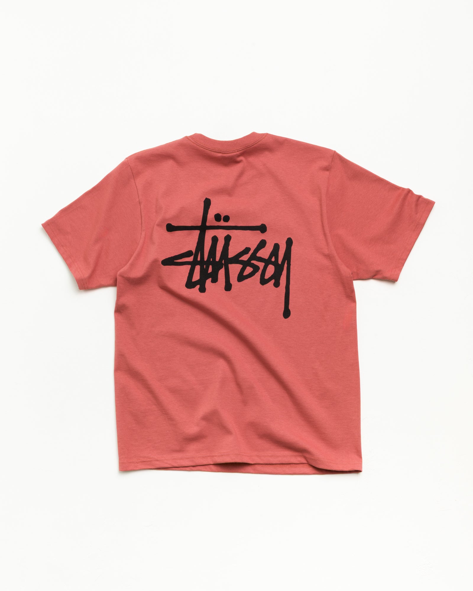 Basic Stüssy Tee T-shirt unisexe à manches courtes dans le coloris Clay, jersey de coton