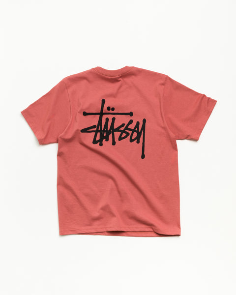 Basic Stüssy Tee T-shirt unisexe à manches courtes dans le coloris Clay, jersey de coton