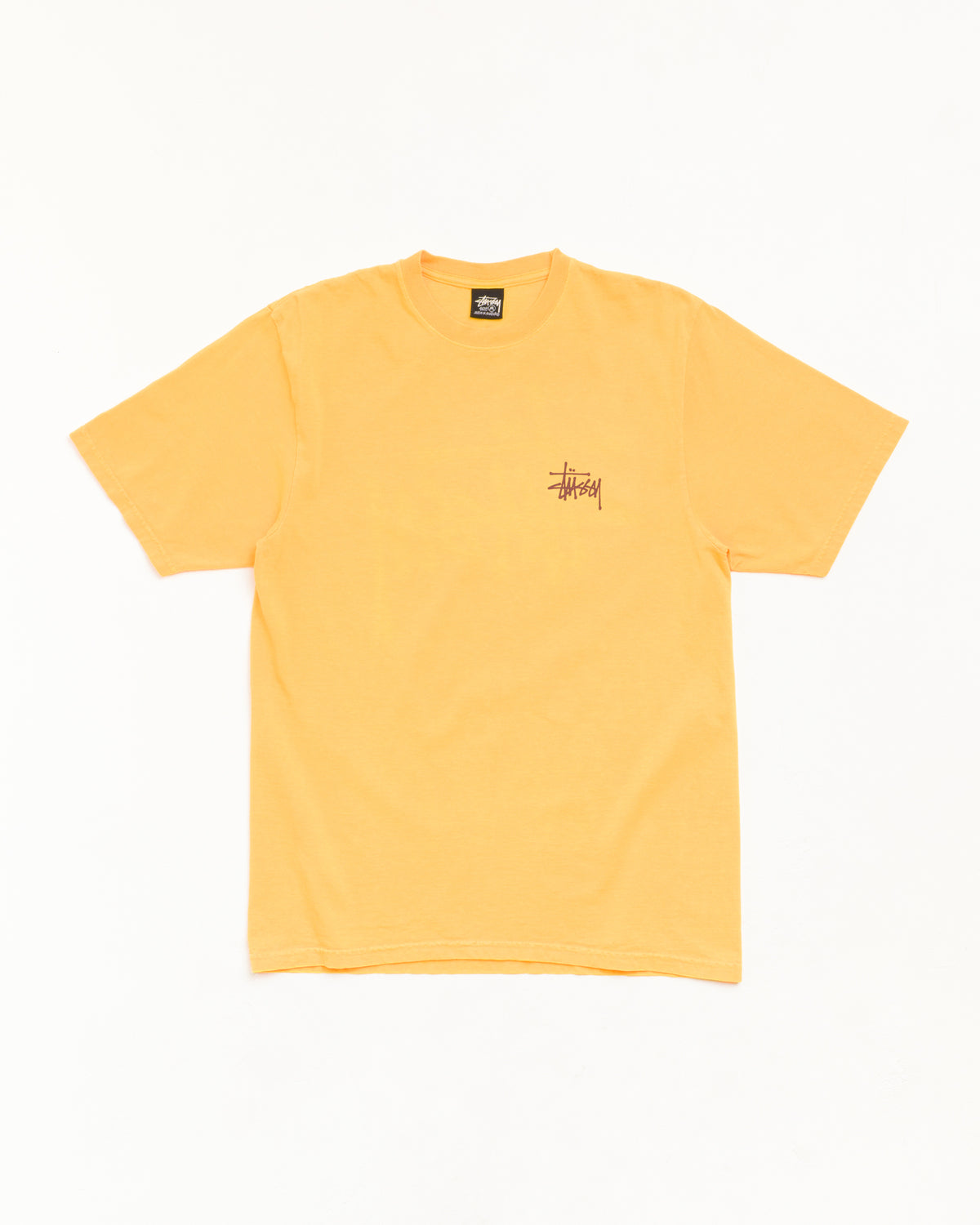 Basic Stussy Pig. Dyed Tee Unisex Short Sleeve In Marigold