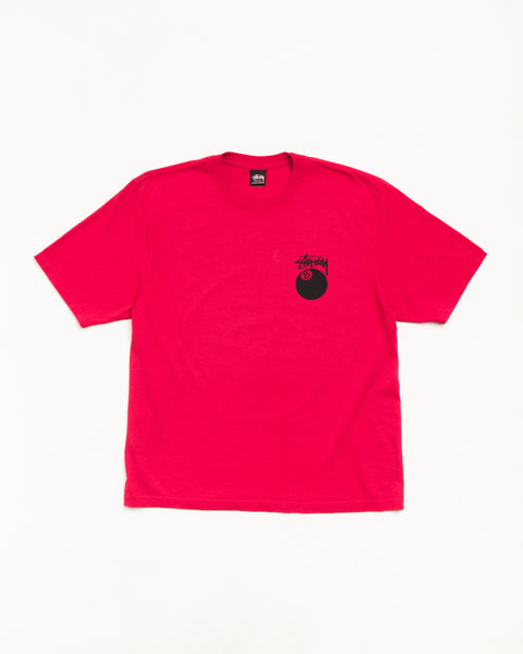 8 Ball Pig. Dyed Tee Unisex Short Sleeve In Red