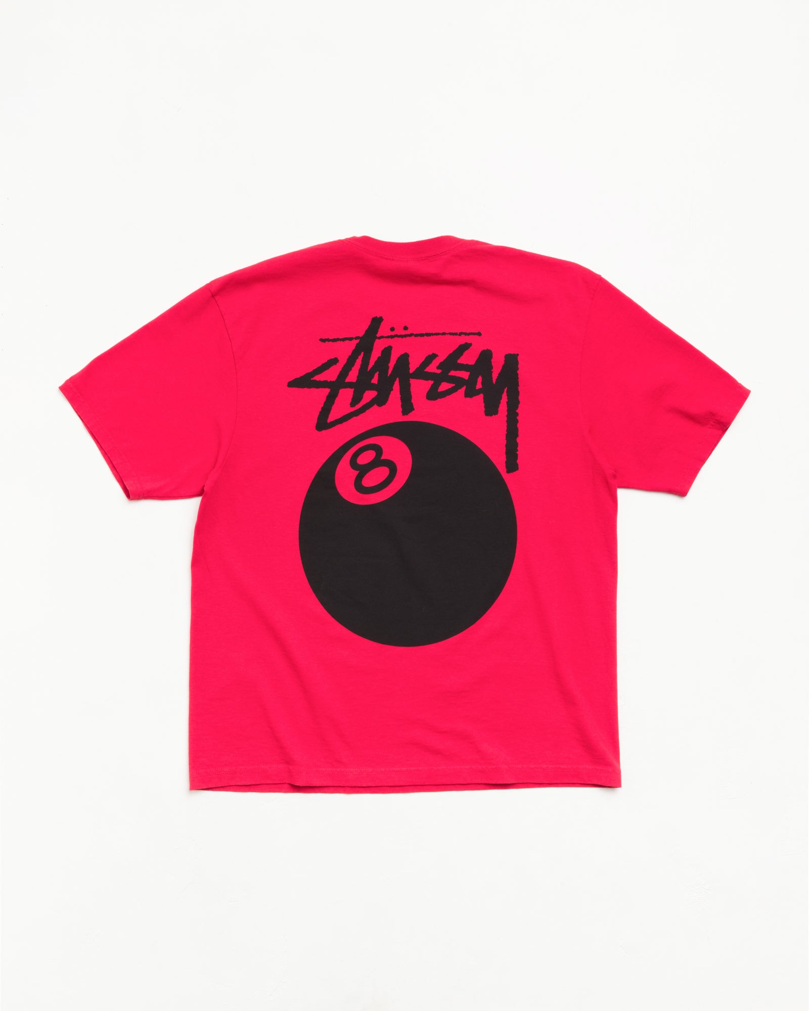 8 Ball Pig. Dyed Tee Unisex Short Sleeve In Red