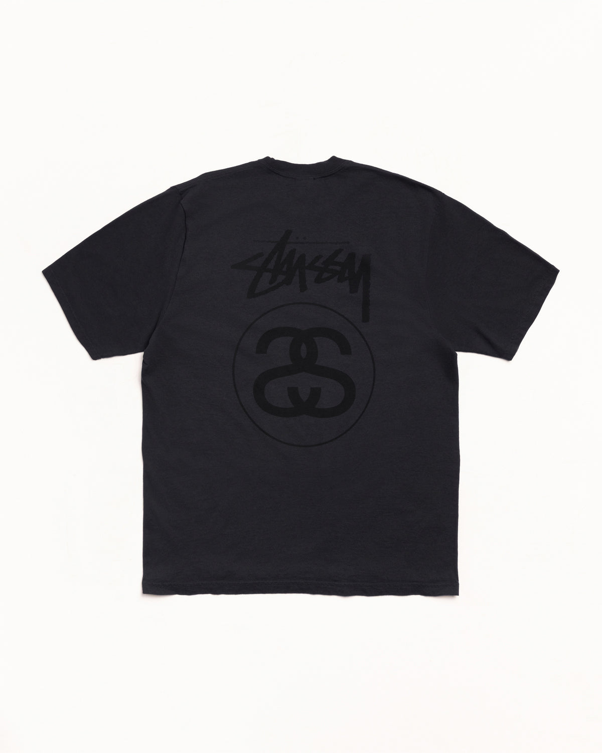 Stock Link Tee Pigment Dyed – Faded Black | Tees | Stüssy Europe