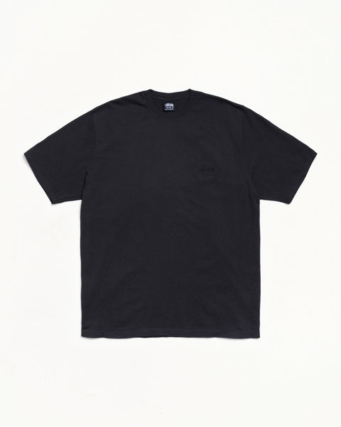 Stussy Wear Pig. Dyed Tee Mens Short Sleeve In Faded Black