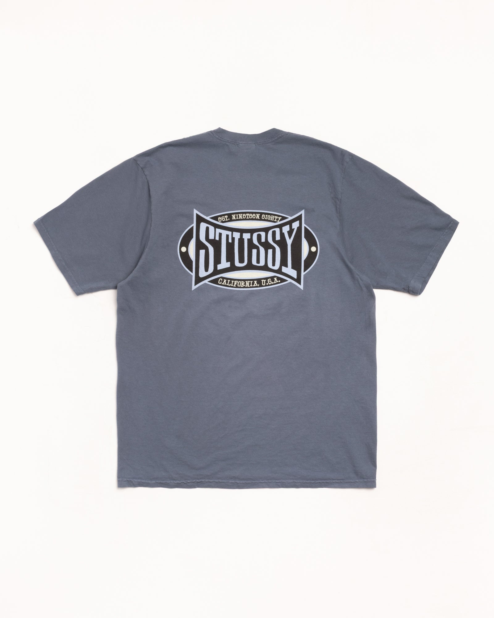 Champion Oval Tee Pigment Dyed – Navy | Camisetas | Stüssy Europa