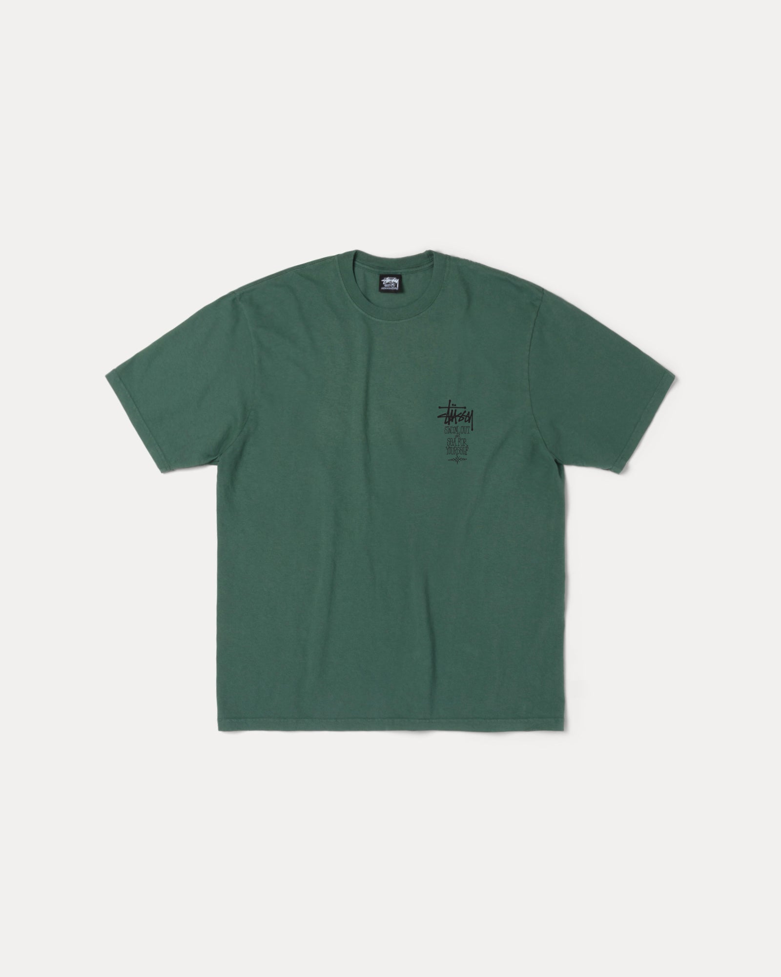 Swim Out Pig. Dyed Tee Mens Short Sleeve In Pine