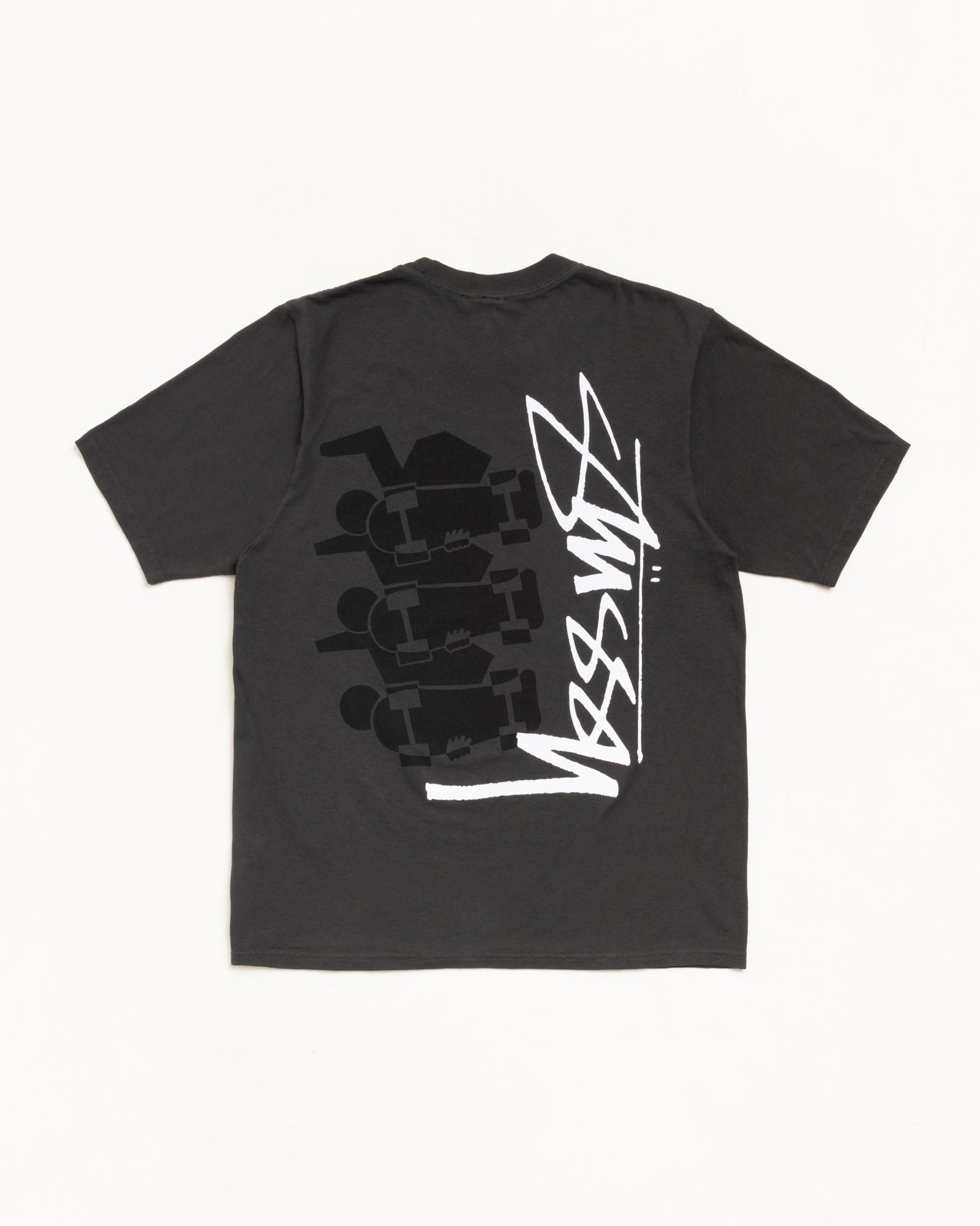 Skate Stack Tee Pigment Dyed – Faded Black | Tees | Stüssy Europe