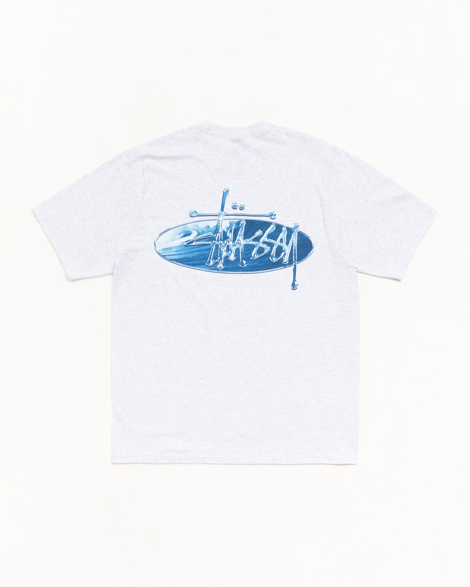 Wave Oval Tee – Ash Heather | Tees | Stüssy Europe
