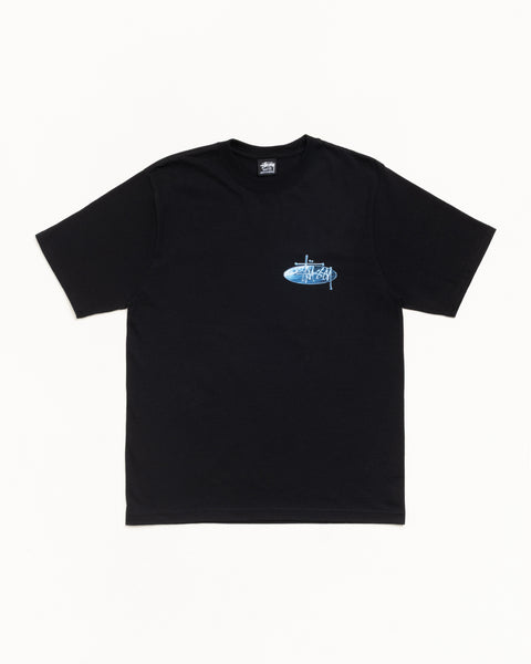 Wave Oval Tee Mens Short Sleeve In Black
