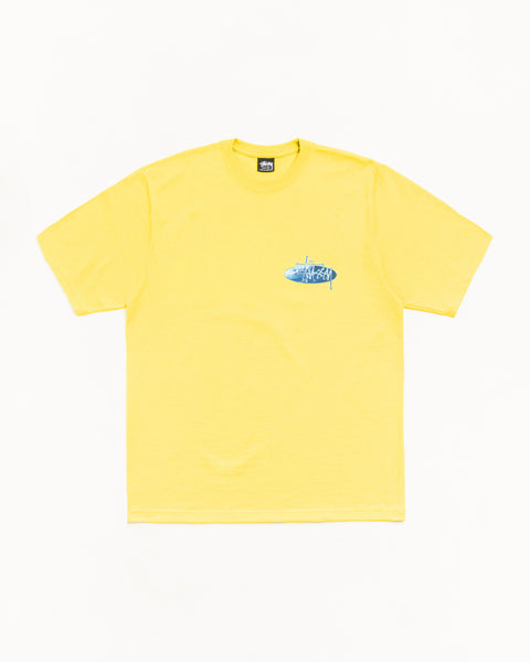Wave Oval Tee Mens Short Sleeve In Lemon