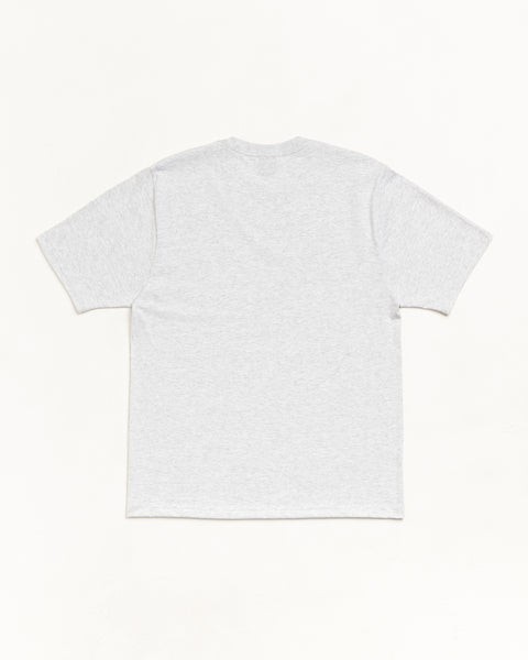 Stussy Sport Tee Unisex Short Sleeve In Ash Heather, Back View