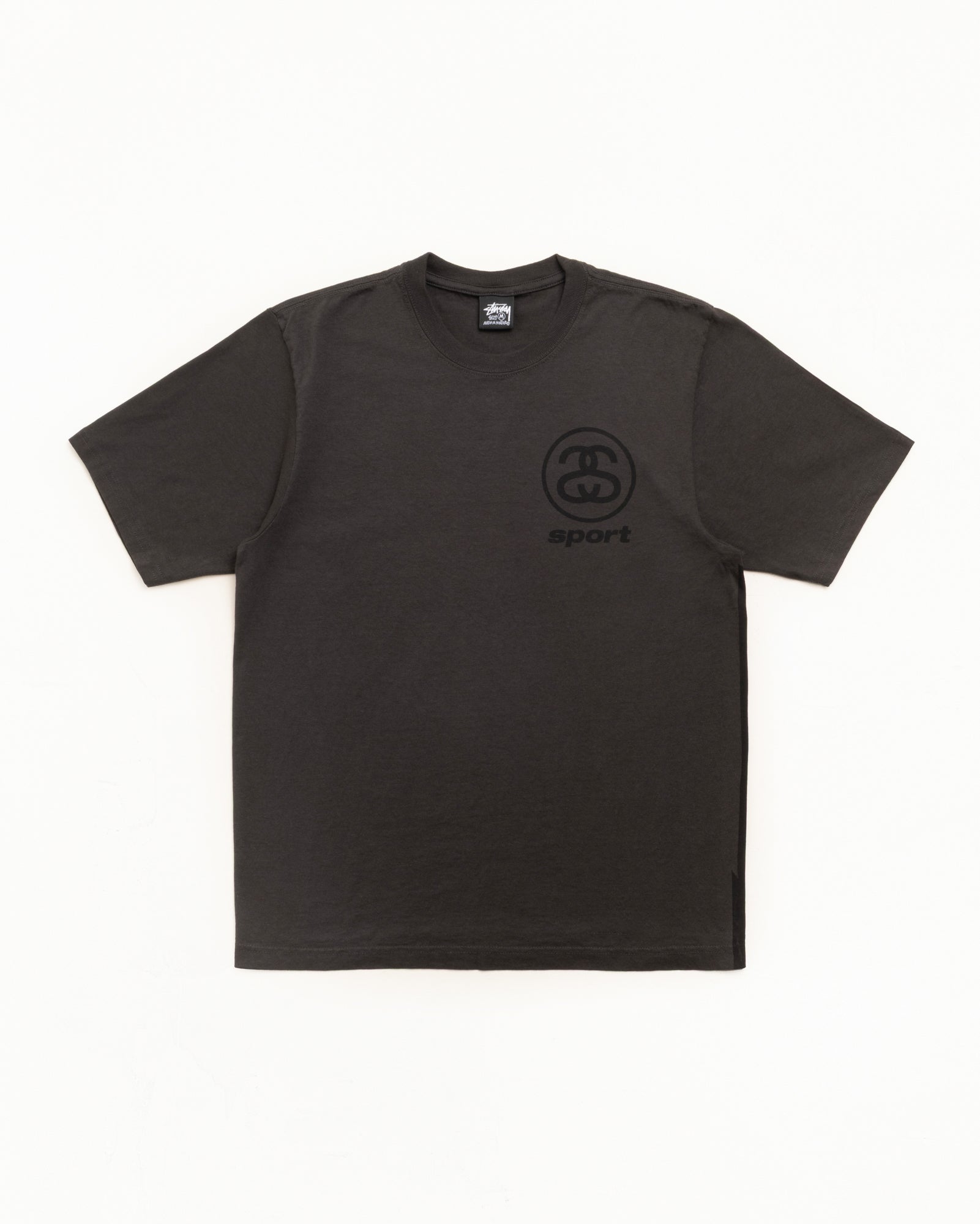 Link Sport Pig. Dyed Tee Unisex Short Sleeve In Faded Black