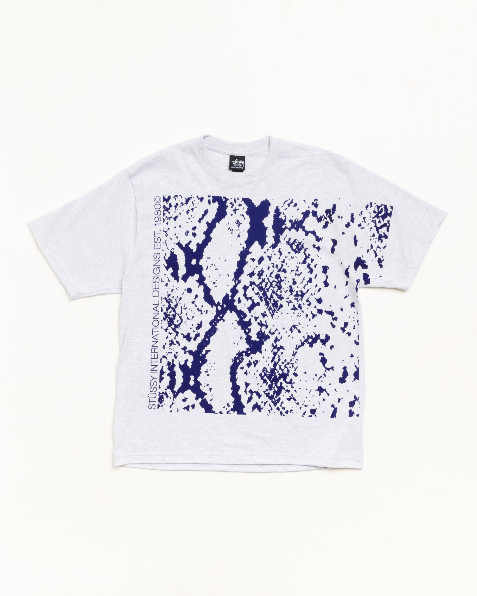 Snakeskin Tee Unisex Short Sleeve In Ash Heather | hero:main:collection:new-arrivals,shirts,tops-shirts,all,tees,outerwear,denim,knits,accessories,sunglasses,hoodies,sweats,mens-hoodies-sweatshirts,shorts,pants,bottoms,crew-sweats,zip-ups,swim,sweatpants,graphics,lazy-tees,swim,basic-9twenty,button-ups,shorts,cargos,denim-jeans,bottoms,bags,belts,wearables,gear,footwear,button-ups,basic-tops,jerseys,big-ol,classics,slim,jackets,all, | product-card-slider