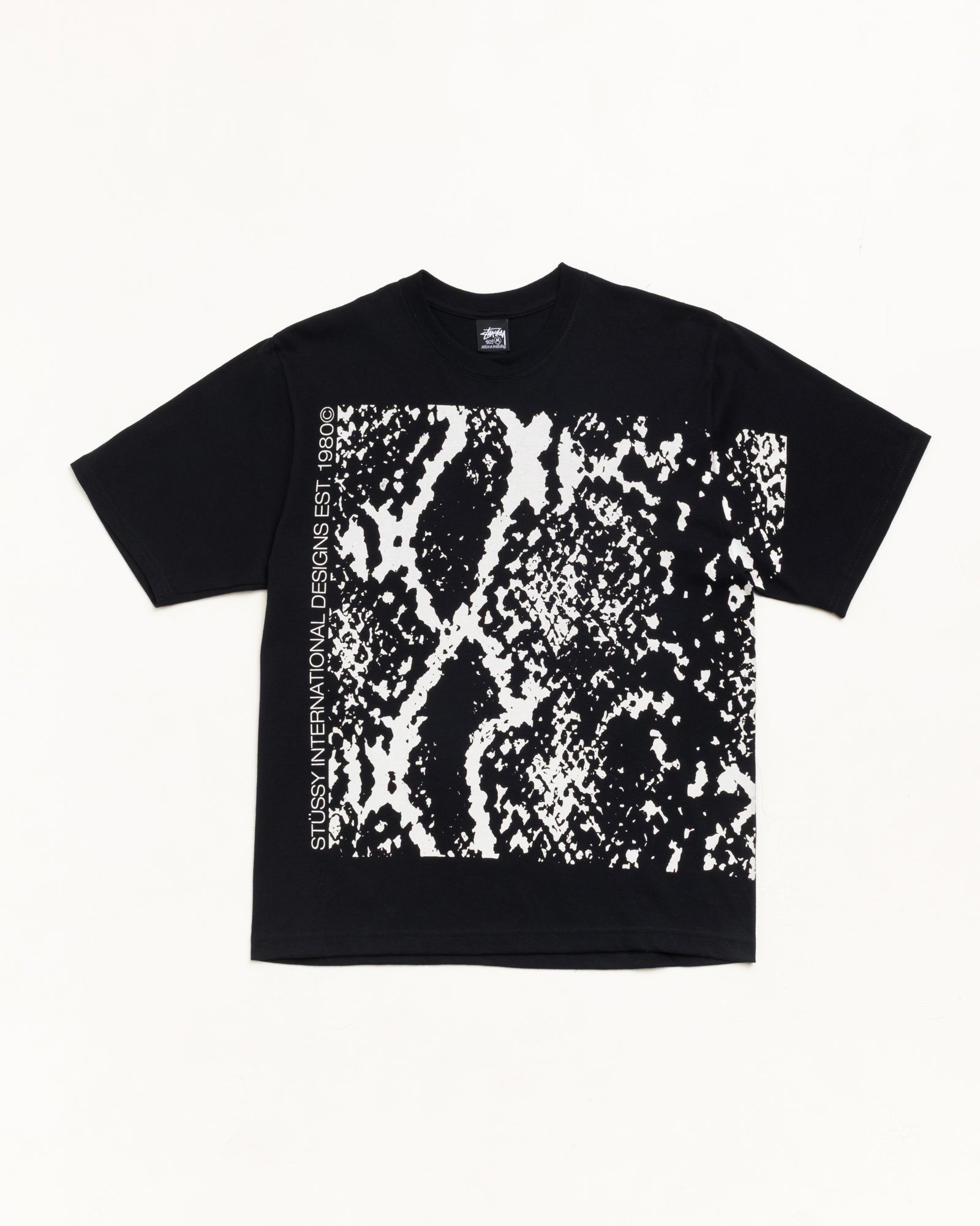 Snakeskin Tee Unisex Short Sleeve In Black
