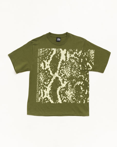 Snakeskin Tee Unisex Short Sleeve In Olive