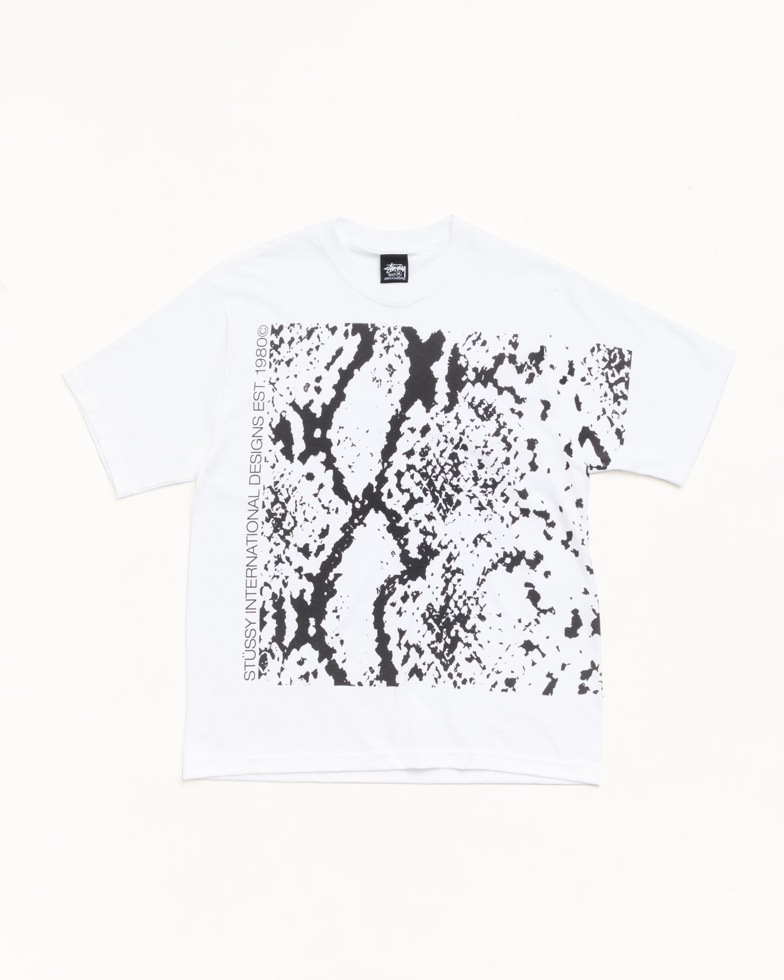 Snakeskin Tee Unisex Short Sleeve In White