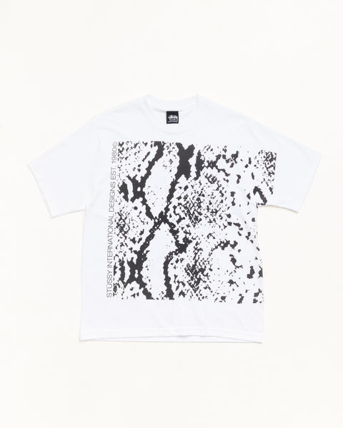 Snakeskin Tee Unisex Short Sleeve In White