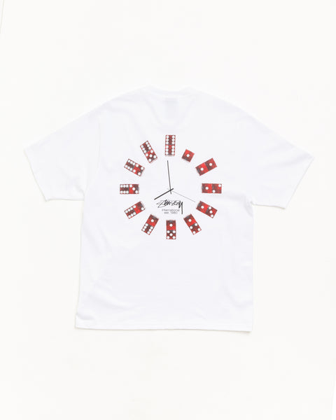 Dice Clock Tee Unisex Short Sleeve In White