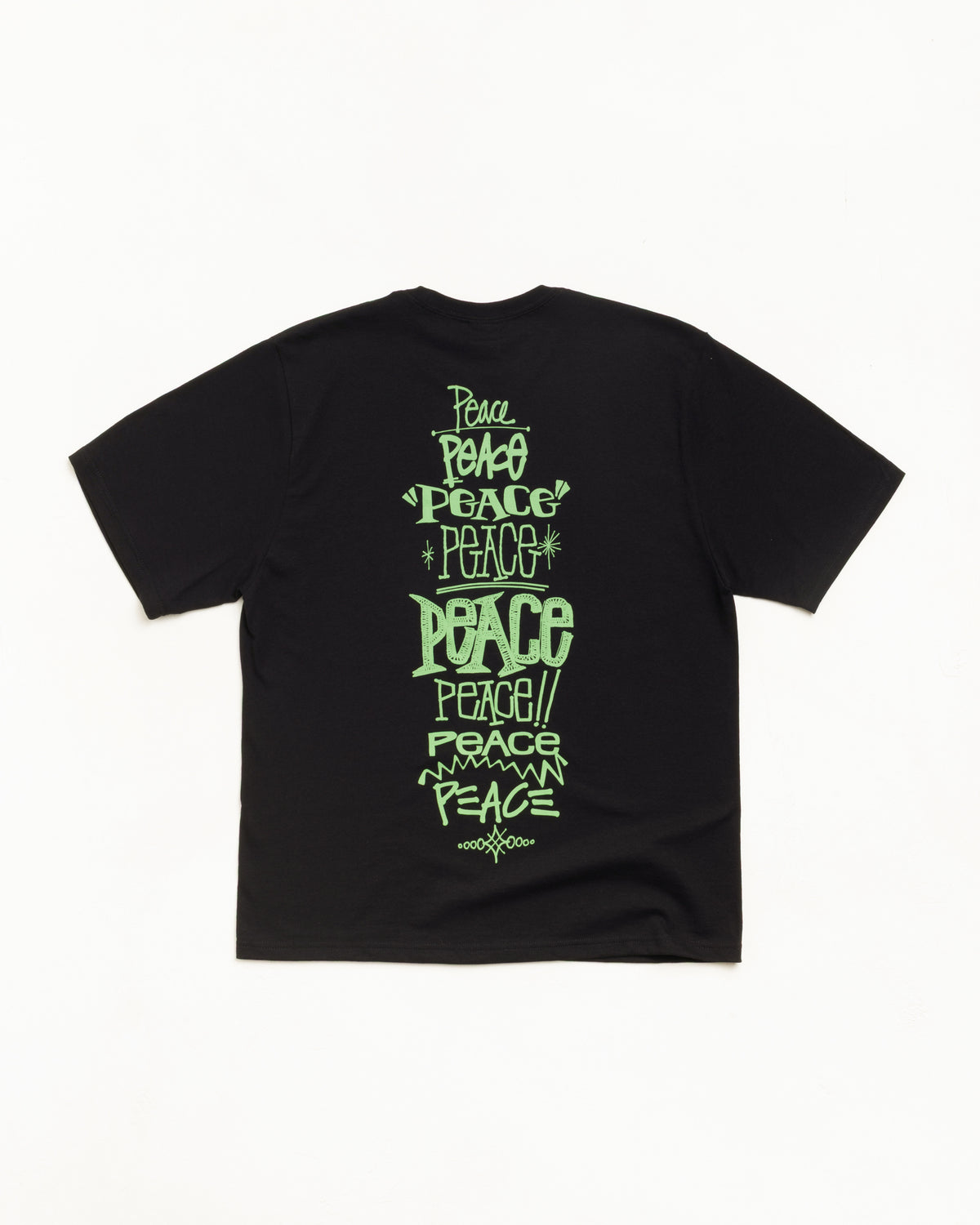 Peace Increased Tee Unisex Short Sleeve In Black