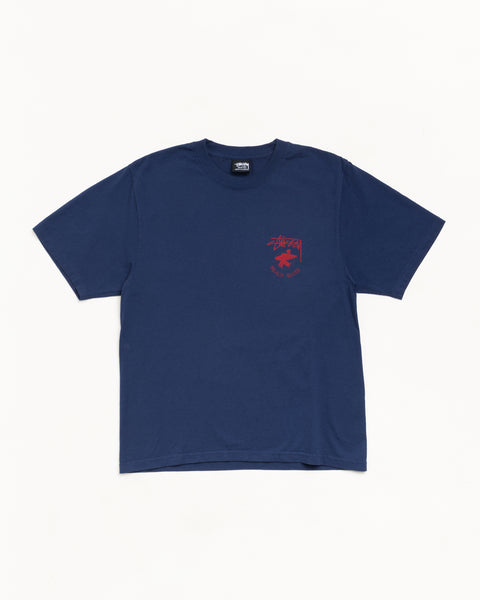 Stand Firm Pig. Dyed Tee Unisex Short Sleeve In Midnight