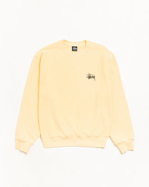 Basic Stussy Gar. Dyed Crew Unisex Long Sleeve In Gold