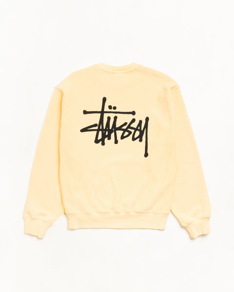 Basic Stussy Gar. Dyed Crew Unisex Long Sleeve In Gold