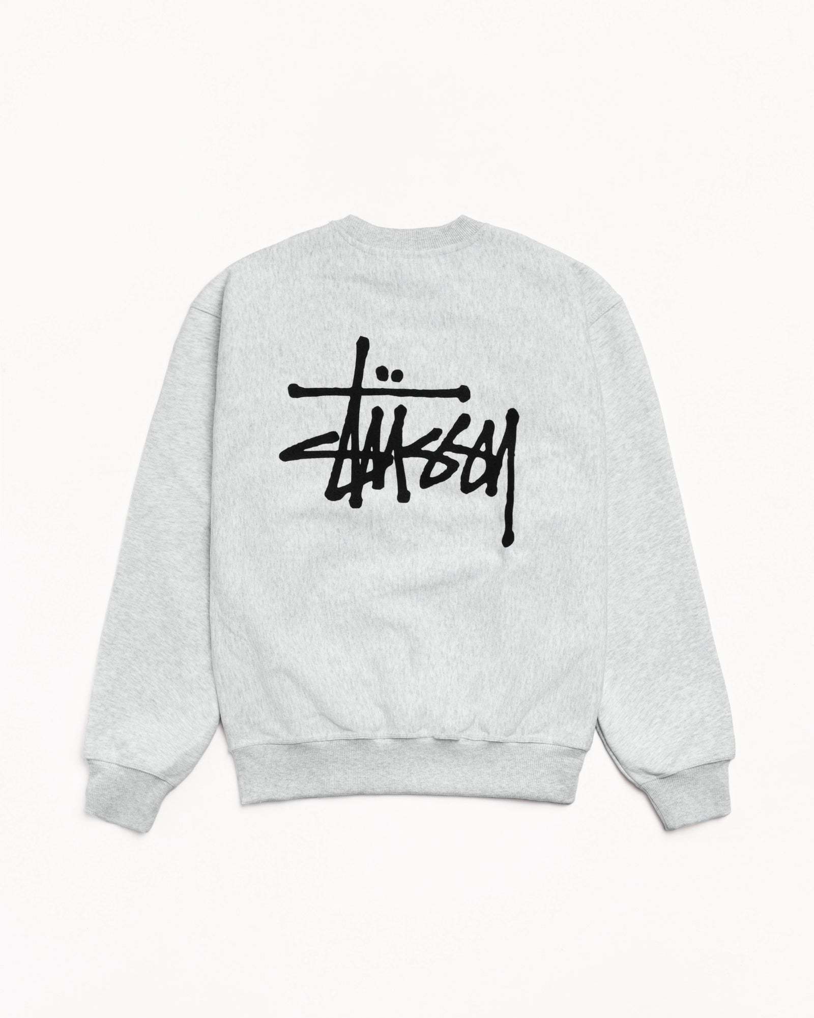 Basic Stüssy Crew – Ash Heather | Crew Sweats | Stüssy Europe
