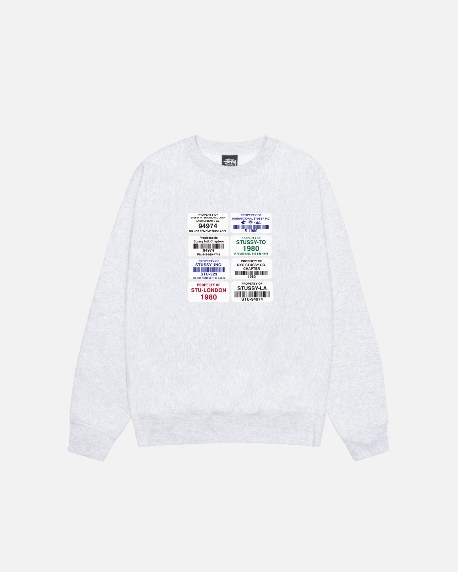 Codes Crew in ash heather – Stüssy Europe