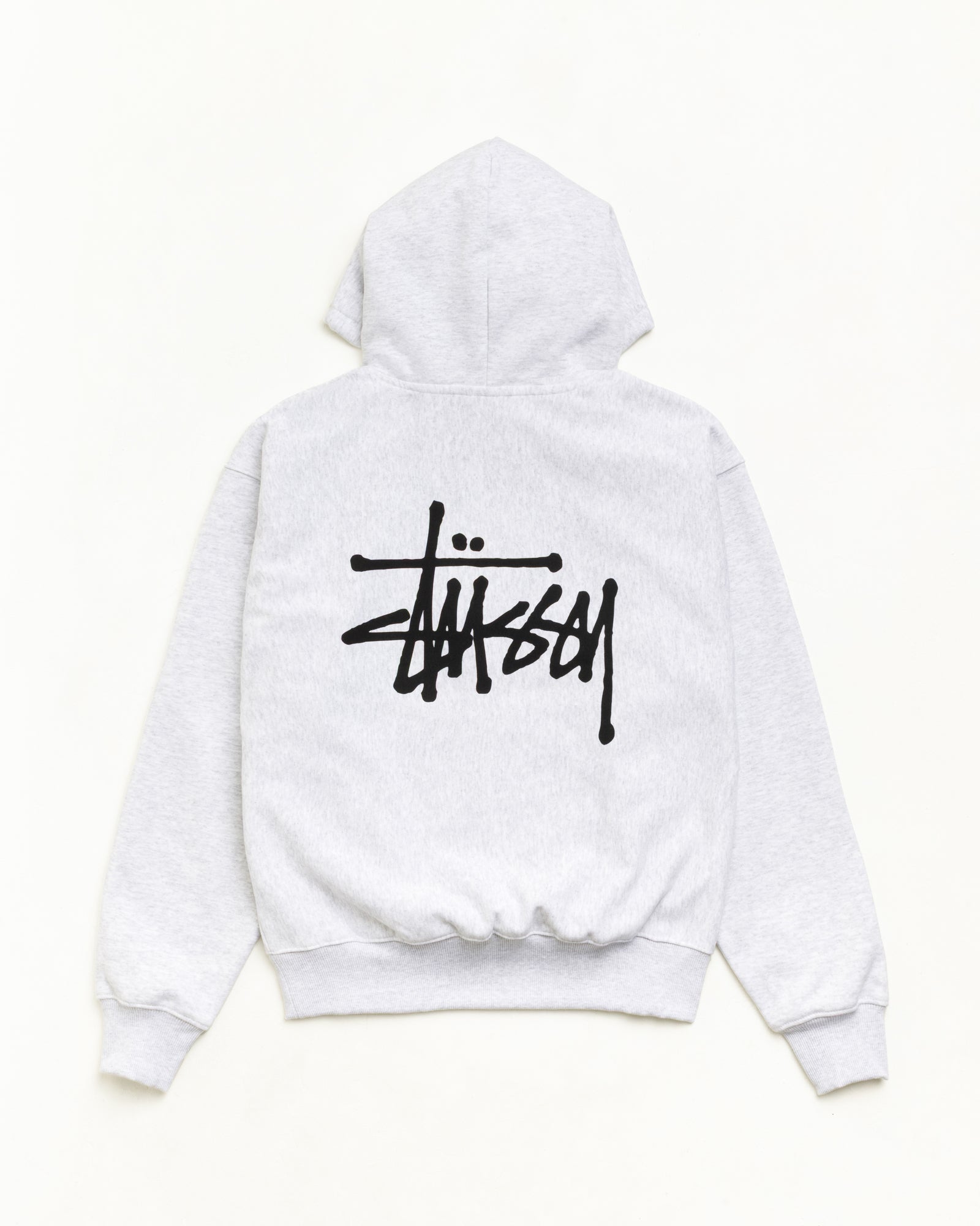 Basic Stussy Hood Unisex Long Sleeve In Ash Heather