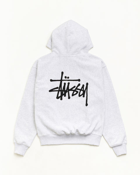 Basic Stussy Hood Unisex Long Sleeve In Ash Heather