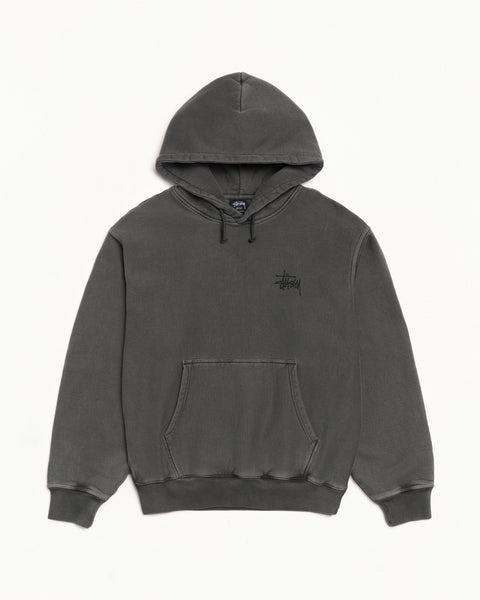 Basic Stüssy Hoodie Pigment Dyed – Black/Black Tee Sweats